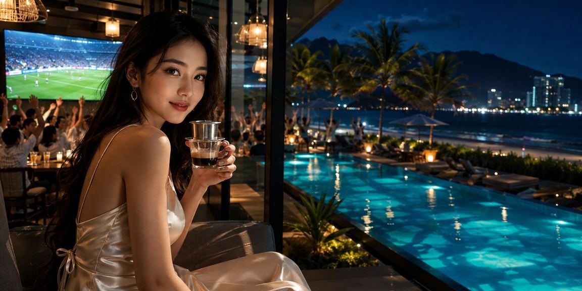 Người dùng thưởng thức cá cược 99go tại quán cà phê Đà Nẵng trên điện thoại