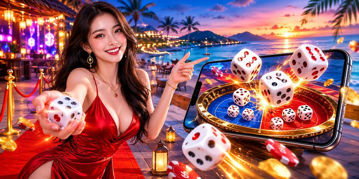 Người chơi Xóc Đĩa trực tuyến tại bãi biển Phú Quốc buổi tối